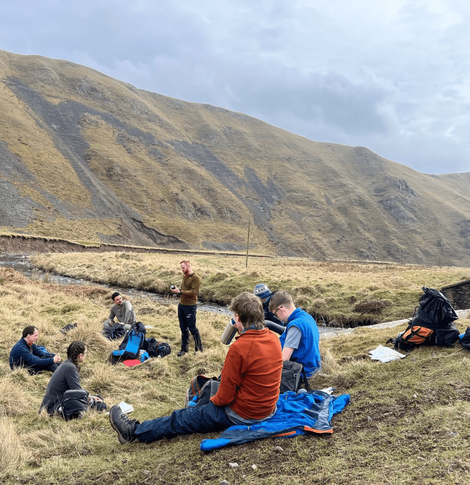 A group of Whitley Bay Explorer Scouts on a navigation skills day