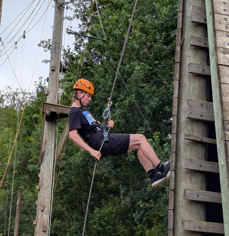An Explorer Scout Abseiling
