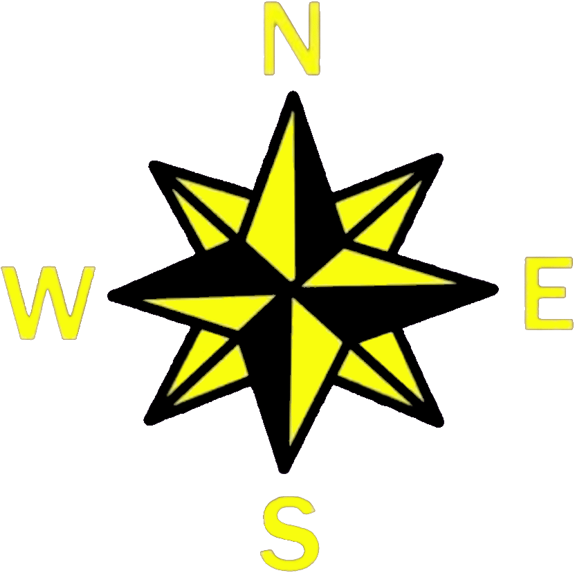 The Whitley Bay Explorer Scouts compass logo